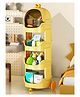 Polka Tots QuackStack Kids Storage Drawer Rack 4-Tier Toy, Book & Clothes Organizer with Wheels - Yellow