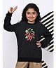 BaawRi Fleece Knit Full Sleeves   Chilli Pepper Printed Winter Sweatshirt - Dark Melange