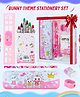 Fiddlerz Stationery Set for Kids Stationery Gift Set Pk of 6 in One (2 Pencils,1 Eraser, 1 Sharpener,1 Scale, Crayons and 1 Pencil Box) - Pink