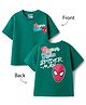 Babyhug Marvel Single Jersey Knit Drop Shoulder Half Sleeves Oversized T-Shirt with Front & Back Spiderman Graphic - Green
