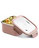 Jaypee Plus Ultima Microseal Square Shaped Inner Steel Microwave Safe Air Tight Container 800 ml | 100% Food Grade Spillproof Stainless Steel Container Lunch Box Pink