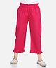 Cutiekins Lycra Woven Frill Detailed Capris - Magenta Pink