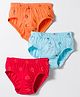 Tango Single Jersey Knit Panties with Nautical Theme Print Pack of 3 - Red Aqua Blue & Orange