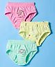Tango Single Jersey Knit Panties with Food Print Pack of 3 - Pink Green & Yellow