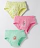 Tango Single Jersey Knit Panties with Floral Print Pack of 3 - Yellow Pink & Green