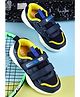 ABROS Mesh Detailed Colour Blocked Velcro Closure Shoes - Navy & Yellow