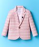 Rikidoos Full Sleeves Striped Blazer - Baby Pink