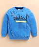 giniekids Sinker Knit Full Sleeves Just Live Radical Text Printed Light Winter Sweatshirt - Blue