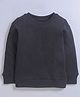 Nino Bambino Organic Cotton Knit Full Sleeves Solid Light Winter Sweatshirt - Black