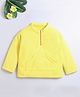 Nino Bambino Fleece Knit Full Sleeves Solid Light Winter Sweatshirt - Yellow