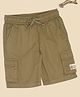 Pantaloons Junior Cotton Woven Solid Shorts - Olive Green