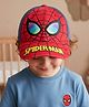 Babyhug Marvel Cotton Woven Summer Cap with Spiderman Graphic Multicolor - Diameter 16 cm