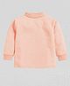 CUTOPIES Cotton Knit Full Sleeves Ribbed Tee - Peach