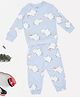 Pantaloons Baby Cotton Knit Full Sleeves Bird Printed Coordinating Sweatshirt & Joggers Set - Blue