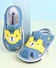 Cute Walk by Babyhug Velcro Closure Sandals With Teddy Bear Applique - Royal Blue