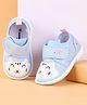Cute Walk by Babyhug Velcro Closure Casual Shoes with Kitty & Heart Print - Blue