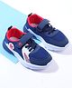 Cute Walk by Babyhug Velcro Closure Sneakers with Dino Applique - Navy Blue