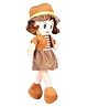 KIDS WONDERS Height 40 cm Premium brown Doll- 40 cm| Stuffed Girl Winky  Doll for 1 Years+| Perfect Cuddly Soft Washable Plush Toy| BIS Certified