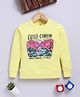 TOONYPORT Cotton Blend Knit Full Sleeves Grand Canyon Text Printed Light Winter Sweatshirt - Yellow