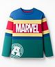 Pine Kids Marvel Single Jersey Knit Full Sleeves Cut & Sew T-Shirt with Avengers Graphic - Multicolor