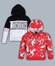 Plum Tree 100% Cotton Knit Pack Of 2 Full Sleeves Magical Glittered & London Text Printed Light Winter Sweatshirts Set - Red & White