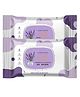 Cursive Refreshing wet wipes for Body & face facial wipes with French Lavender-Pack of 2