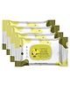 Cursive Refreshing wet wipes for Body & face facial wipes with Lemon Mint-Pack of 4