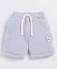 Little Ninja Cotton Knit Solid Cargo Shorts - Grey