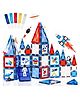 FUNVERSE Magnetic Tiles - 58 Pcs Space Magnets Building Blocks Set - Sensory Travel Toys for Toddler - STEM Construction Playboards Stacking Toy - DIY Window Art - Birthday Gifts for Kids