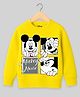 KUCHIPOO Fleece Knit Disney Featuring Full Sleeves Mickey Mouse Printed Sweatshirt - Yellow