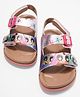 Pantaloons Junior The Powerpuff Girls Featuring Character Printed Velcro Closure Sandals - Pink