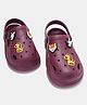 Pantaloons Junior Animal Applique Detailed Slingback Clogs - Maroon