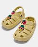 Pantaloons Junior Fruits Applique Detailed Perforated Slingback Clogs - Yellow