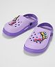 Pantaloons Junior Butterfly & Sunglasses Applique Detailed Perforated Slingback Clogs - Purple