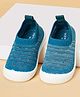 Pantaloons Baby Abstract Designed Slip On Shoes - Teal Blue