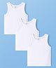 Pine Kids Cotton Knit Sleeveless Solid Colour Vests - White