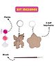 Vibhuti Crafts DIY Unicorn Themed Keychain Painting kit  Kids Birthday Party Favors and Gifts for Boys and Girls - Includes Paints, Keychains, and Brush