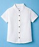 Babyoye 100% Cotton Knit Half Sleeves Solid Shirt - White