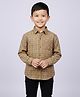 tiny toonzzz Cotton Blend Woven Full Sleeves Checked Shirt - Mustard