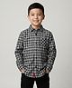 tiny toonzzz Cotton Blend Woven Full Sleeves Checked Shirt - Black