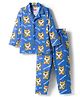 Babyhug Cotton Knit Full Sleeves Night Suit With Animal Print - Blue