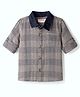 Babyhug Cotton Woven Full Sleeves Shirt With Checks - Black