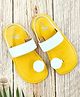 The Madras Trunk Colour Blocked Slip On Sandals - Yellow & White