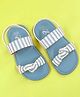 The Madras Trunk Striped Sandals - Blue