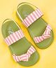The Madras Trunk Striped Sandals - Green & Pink