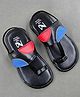 The Madras Trunk Colour Blocked Geometric Shape Designed Sandals - Black