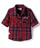 Babyhug Cotton Woven Full Sleeves Checks Shirt - Brown