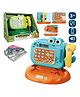 Sanjary Dino Mini Cash Register Role Play Toy for Kids with Lights, Scanner & Play Money Set color design may vary