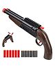 SANJARY Double Barrel Foam Blaster Gun with Soft Bullet Sleeve Ejection Realistic Design-Plastic for Toy Gun for kids color design may vary