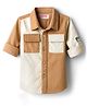Babyhug Cotton Woven Full Sleeves Solid Corduroy Cut & Sew Shirt - Multicolor